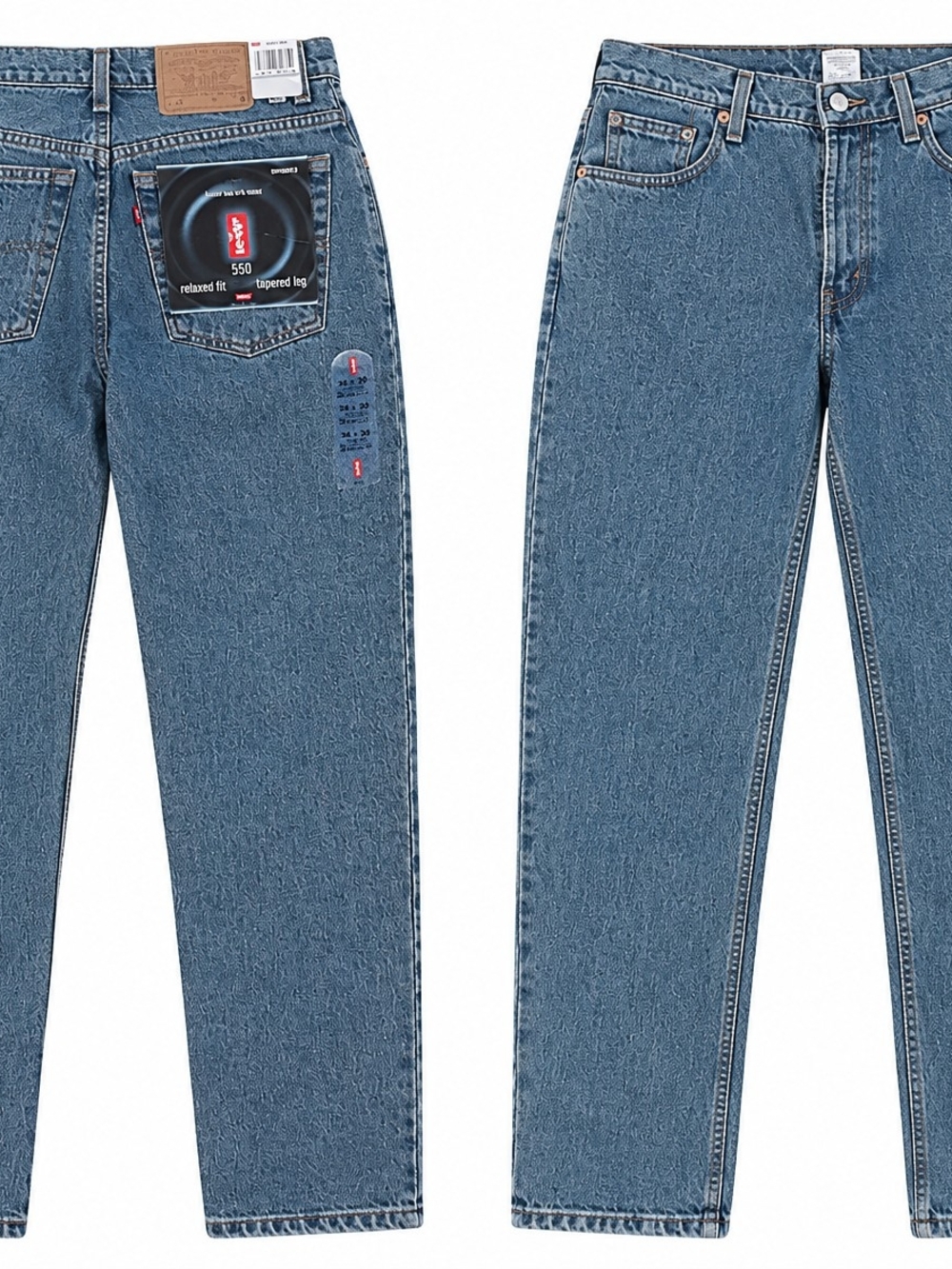 Levi's 550 Relaxed Fit Women's Boyfriend Jeans in Mid Blue Denim